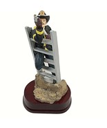 Vintage Our Designs Fireman Figurine Firefighter on Ladder with Hose Res... - £15.48 GBP