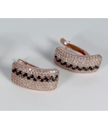 Earrings 925 silver gold plated with spinel and cubic zirconia - $115.00
