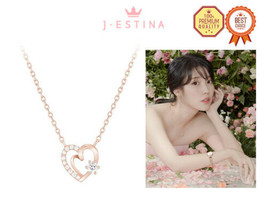 [J.Estina] Iu&#39;s Pick J.Ribbon Heart 14K Necklace JJI1NQ1BF453R4420 Korean Jewelry - £362.59 GBP