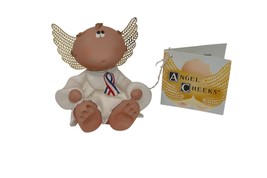 Russ Angel Cheeks Kirk&#39;s Kritters Angel with Ribbon Patriotic Figurine 2... - $9.79