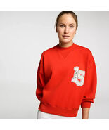 CALIA Women&#39;s Pique Scuba Logo Red Pull Over Crewneck Size Large Comfy L... - $55.76 CAD
