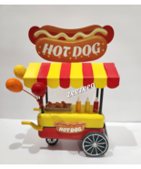 Patriotic Stars &amp; Stripes Hot Dog Cart Figurine Tabletop Home Decor - $54.99