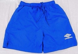 Umbro YL Blue Check Nylon Unlined Sport Athletic Shorts - $9.79