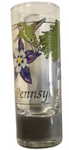 Pennsylvania Hummingbird &amp; Floral Theme Shot Glass - $5.78