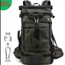 Waterproof Travel Backpack Army Green Multifunction 50L Laptop School Backpack - £67.05 GBP