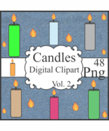 Candles Digital Cliparts Vol. 2 - $37.50 MXN