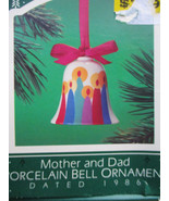 Hallmark 1986 Mother and Dad Porcelain Bell Christmas Keepsake Ornament ... - £8.93 GBP