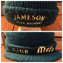 Jameson Green Beanie Hat Visor Bill Embroidered Logo Irish Whiskey Sine ... - $9.89