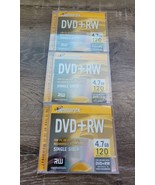 MEMOREX DVD+RW Blank Media Disc Lot of 3 Singles 120 Minutes, 4.7GB Sealed - $20.30 CAD