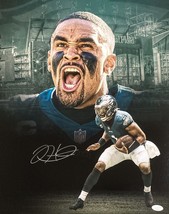 Jalen Hurts Firmado 16x20 Philadelphia Eagles Running Collage Foto JSA - £154.29 GBP
