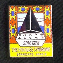 Star Trek Classic TV 58th Aired Episode The Paradise Syndrome Logo Pin 1992 - £11.65 GBP
