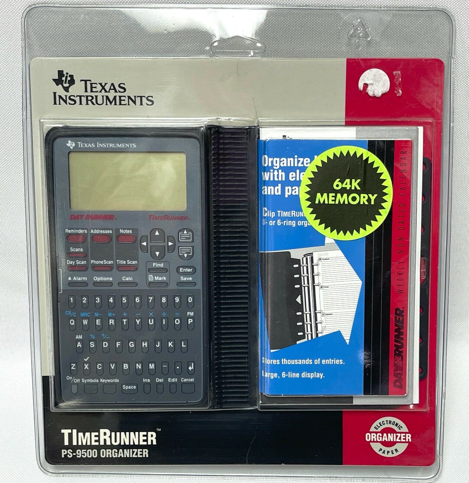 Texas Instruments TImeRunner PS-9500 64K RAM Black Handheld Electronic Organizer - $64.79