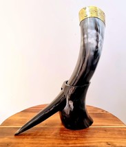 Norse Design on Viking Drinking Horn With Stand Made From Natural horn b... - £34.04 GBP