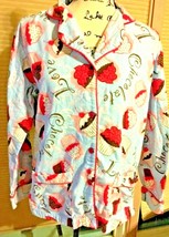 Women’s Pajamagram Cupcakes Blue Sleepwear Pajama Top Small Soft Cozy 02... - $130.76 MXN