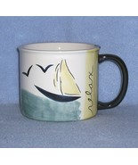 Eddie Bauer Home Sailboat Relax Coffee / Soup Mug Sailing Theme - $5.99