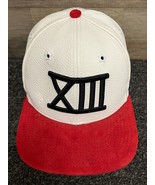 XIII 13 New Era 9Fifty StrapBack Adjustable White Pigskin Hat w/ Red Sue... - £21.67 GBP