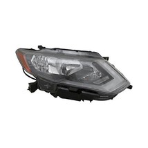 Headlight For 17-20 Nissan Rogue Right Side Black Housing Halogen LED Clear Lens - £184.24 GBP
