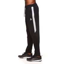 Reebok☆Mens☆Medium☆Tapered Slim☆Reflective☆Active Interlock Sports Pants☆Black - £14.18 GBP