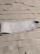 Beige Perforated leather Scraps for Crafting. 15oz. Count - $5.63
