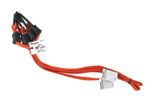 Keeper A06127z 36 Orange Narrow Flat Bungee Cord With Sst Hooks 2 Count - $19.51