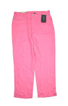 Lauren Ralph Lauren Linen Pants Womens 10 Pink Relaxed Straight Leg Trou... - £38.00 GBP