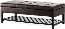 Espresso Christopher Knight Home Miriam Ottoman With Storage And Bottom Rack. - £192.74 GBP