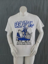Vintage Graphic T-shirt - Saskatoon Pie Big Graphic Double Sided - Men&#39;s Large - £35.88 GBP