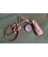 Vintage Leather Necklace Quinnehtukqut Rendezvous Native American Festival 1989 - $25.00