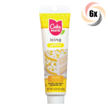 6x Tubes Cake Mate Decorating Icing | Yellow | 4.25oz | Tastes Delicious - £26.95 GBP