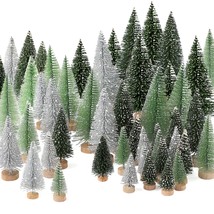 30Pcs Mini Christmas Trees - Artificial Christmas Tree Bottle Brush Trees Christ - £16.72 GBP