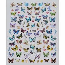 Hot Nail Art Decoration Nail Decals Manicure Adhesive Nail Stickers 3D Butterfly - £8.59 GBP