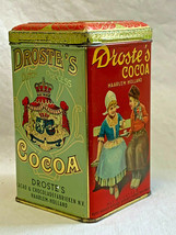 Droste&#39;s Cocoa Vtg Tin Haarlem Holland 1LB Metal Can Kitchen Display Con... - $29.95
