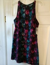 A. Byer Dress NWT Abstract Colors Sleeveless Size Medium Wrinkle Free Ta... - £15.25 GBP