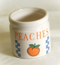 Peaches Jam Jar No Lid Marked: Li Unknown Maker - $12.86
