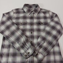 Carhartt 100714 079 Women's Gray & Purple Plaid Flannel Button Up Shirt M (8/10) image 12