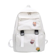 Outdoor Shopping Accessaries Supplies Fashion Casual Canvas Backpack Preppy Styl - £23.03 GBP