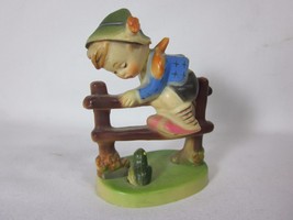 Plastic Hong Kong Hummel Replica of Little Boy on Fence with a Frog - £6.32 GBP