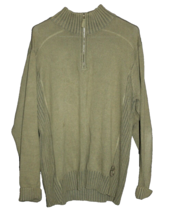 Timberland Sweater Men&#39;s Pullover 1/4 Zip Sweater Olive Green Size Large L - £17.69 GBP