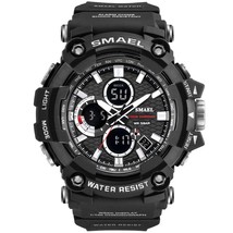 SMAEL Sport Watches Military Dual Time Watch Digital LED Clock Male 1802D Waterp - £30.01 GBP