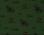 Cotton John Deer Tractors  Farms Lands Logos Green Fabric Print by Yard ... - $10.95