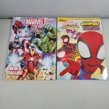 Marvel Coloring Book Lot Superheroes Spiderman Hulk Jumbo - £10.43 GBP