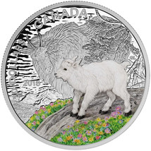 1 Oz Silver Coin 2015 Canada $20 Baby Animals: Mountain Goat - £92.38 GBP