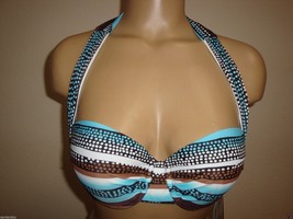 New Profile By Gottex Women&#39;s Tribal Beat Underwire Swimsuit Top Size 32D Multi - £31.31 GBP