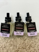 3-PACK Bath &amp; Body Works Flowerchild Fragrance Wallflowers Refills 0.8 Fl Oz New - £23.64 GBP