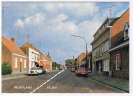 Holland Netherlands Postcard Holland Belgium Border Street Scene Nassau Cars - £1.70 GBP