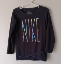 Nike Dri Fit Black 3T Girls Shirt Shiny Irredescent letters Very nice used cond. - £7.12 GBP