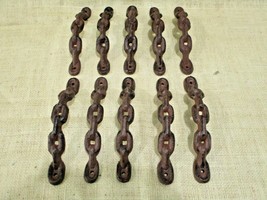 10 Large Cast Iron Antique style CHAIN Barn Handle, Gate Pull, Shed Door Handles - £28.93 GBP
