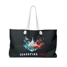 Ceasefire Now Palestine Peace Black Weekender Bag I Stand with Gaza Palestine - £56.34 GBP