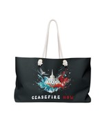 Ceasefire Now Palestine Peace Black Weekender Bag I Stand with Gaza Pale... - $98.27 CAD