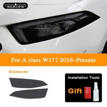   Benz A Cl W176 W177 A45 A35 AMG 180 Car Headlight Tint Black Protectiv... - £134.44 GBP